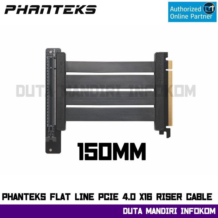 Gambar Phanteks Flat Line PCI-e 4.0 x16 Vertical GPU Riser Cable Extender - 150mm dari Duta Mandiri Infokom undefined Tokopedia