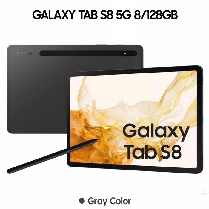 Gambar Samsung Galaxy Tab S8 5G 8/128GB Garansi Resmi SEIN - Gray dari Exclusive Samsung Store undefined Tokopedia