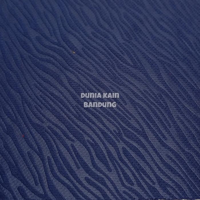 Gambar Bahan Kain Drifit Brazil Emboss Curly Dryfit - Navy dari Dunia Kain Bdg undefined Tokopedia