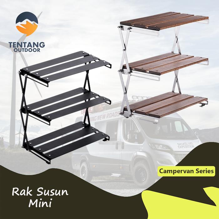 Gambar Rak Susun Lipat Multifungsi Aluminium Alloy Portable Rack Camping - Hitam dari TentangOutdoor undefined Tokopedia