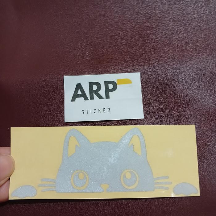 Gambar STICKER STIKER KUCING NGINTIP CUTTING - Hologram, 20×7,5cm dari Arpsticker undefined 4 Tokopedia