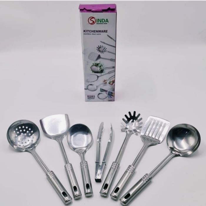 Gambar SPATULA SET STAINLESS SODET SET SUTIL STAINLES ISI 7 PICS - Sinda, 7 Pics dari Toko Pratama Karya undefined Tokopedia