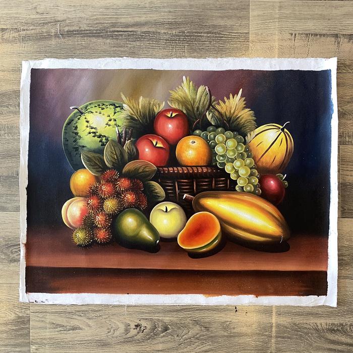 Gambar Lukisan Buah-buahan,Ukuran 80 x 60 cm, 100% Asli Buatan Tangan - Buah 1 dari Bhuana Painting undefined Tokopedia