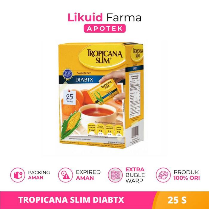 Gambar Tropicana Slim Diabtx Gula Rendah Kalori Diabetes - 25 pcs dari Apotek Likuid Farma undefined Tokopedia