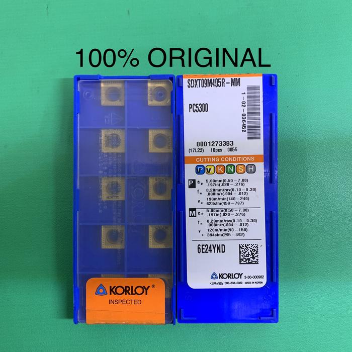 Gambar Insert SDXT09M405R Korloy baru Original..SDXT 09 M4 05R-MM - PC5300 dari putracibitung undefined Tokopedia