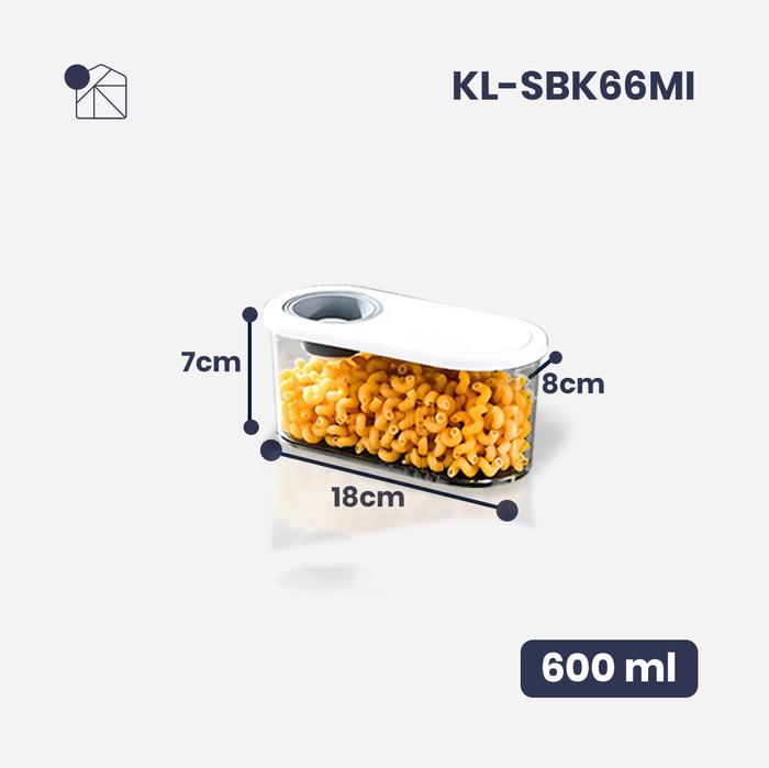 Gambar Kanso Living Toples Tempat Penyimpanan Makanan Kedap Udara - 600ml Panjang dari Kanso Living undefined Tokopedia