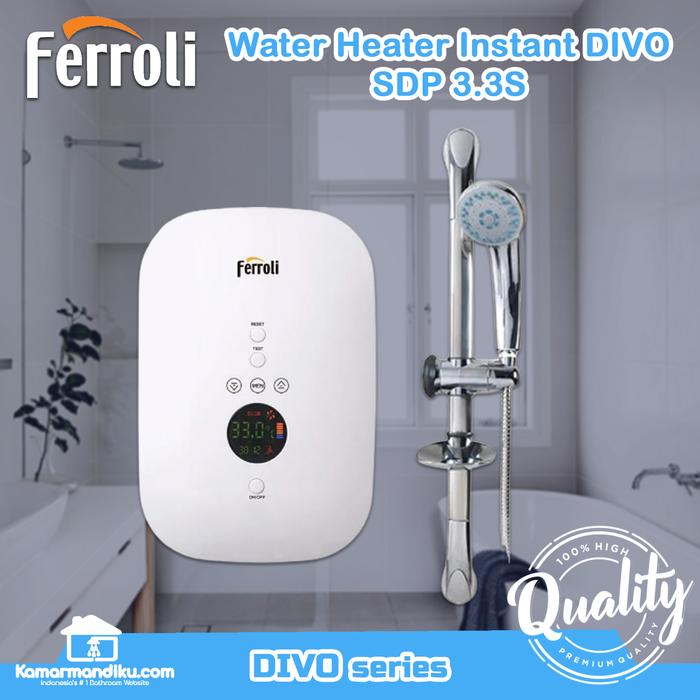 Promo Ferroli water heater instant digital booster pump tekanan air kencang  Cicil 0% 3x - Jakarta Timur - Kamar Mandiku | Tokopedia