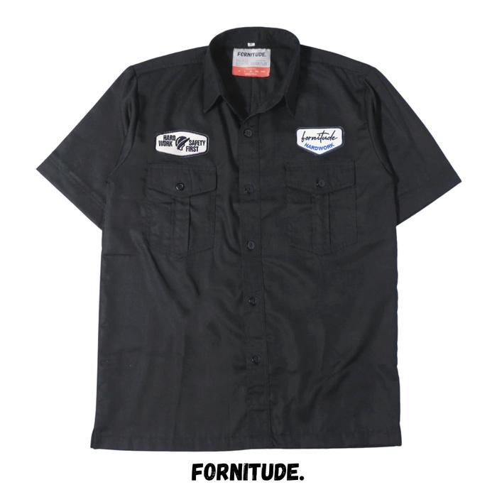 Gambar FORNITUDE - WORKSHIRT KEMEJA - Kemeja Kerja Lengan Pendek / Panjang - XXL dari Fornitude Store undefined Tokopedia