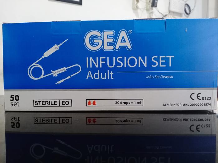 Gambar Infuset GEA Dewasa / Set infus GEA per BOX dari Davinci Laboratory undefined Tokopedia
