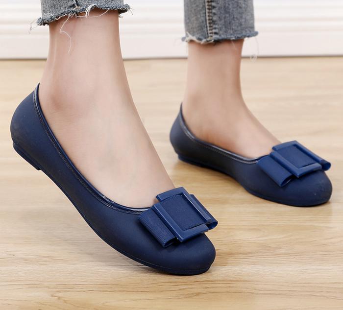 Gambar Sepatu Flat Shoes Wanita Sepatu Wedges Slip On Kerja Bahan Jelly SP72 - Dark Blue, 39 dari d'unlimited store undefined Tokopedia