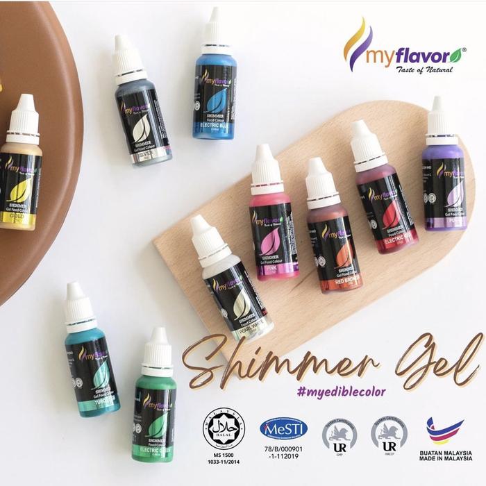 My Flavor Shimmer Series Edible Gel Food Coloring Pewarna Makanan Rosegold