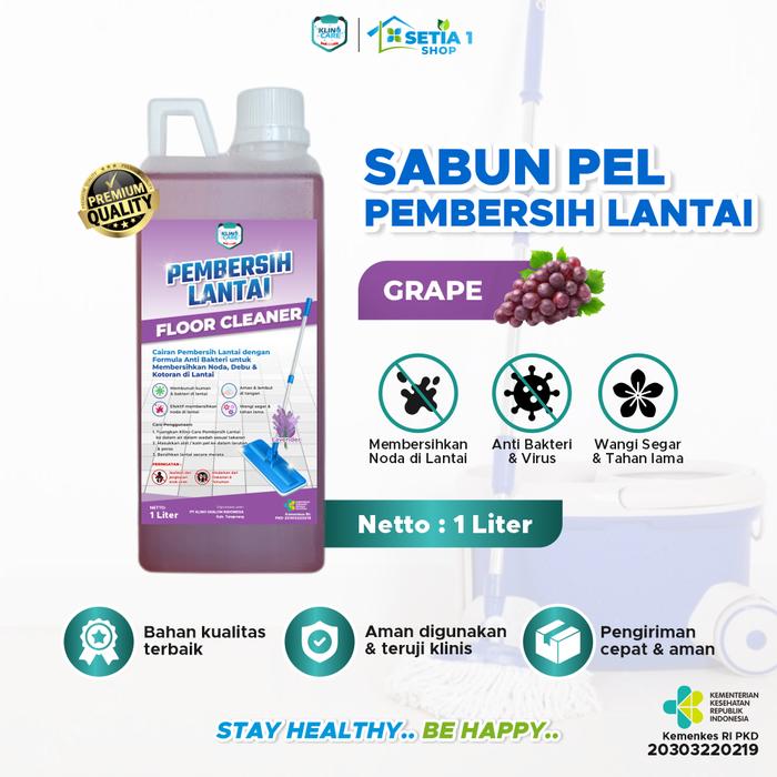 Gambar Cairan Pembersih Lantai 1 Liter KLINO CARE Floor Cleaner Sabun Pel - grape dari setia1.shop undefined Tokopedia