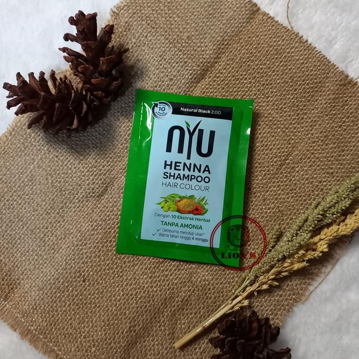 Gambar NYU HENNA SHAMPOO HAIR COLOUR - SHAMPOO PEWARNA RAMBUT PER SACHET dari Lestari Iyan OlShop undefined 5 Tokopedia