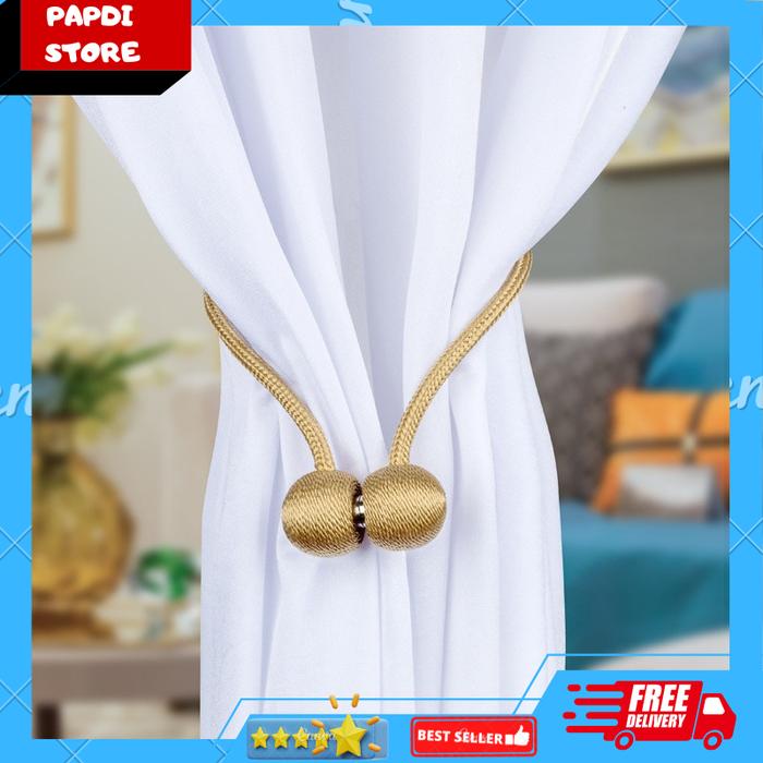Gambar Tali Pengikat Tirai Gorden Magnetic Curtain Clip 2 PCS dari PAPDI Store undefined Tokopedia