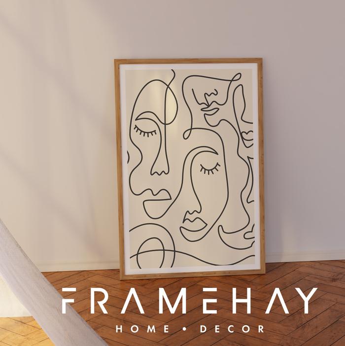 Gambar Hiasan Dinding ABSTRACT MATISSE Wall Decor Aesthetic Abstrak - 1, PHOTOPAPER+FRAME KAYU AKRILIK 30x45 dari framehay undefined Tokopedia