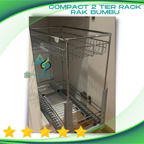 Gambar VITCO Compact 3 Tier Unit Pull Out Rack 300 mm/ Rak Dapur Slow Motion - Rak 2 susun dari AlternativeSpace undefined Tokopedia