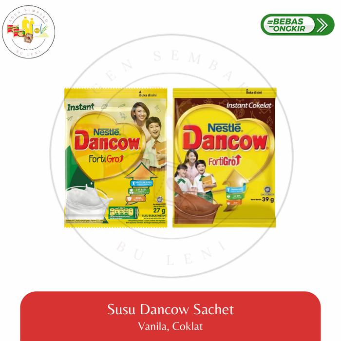 Gambar Susu Dancow Sachet Putih dan Coklat - Gratis Ongkir - Coklat dari AgenSembakoBL undefined Tokopedia