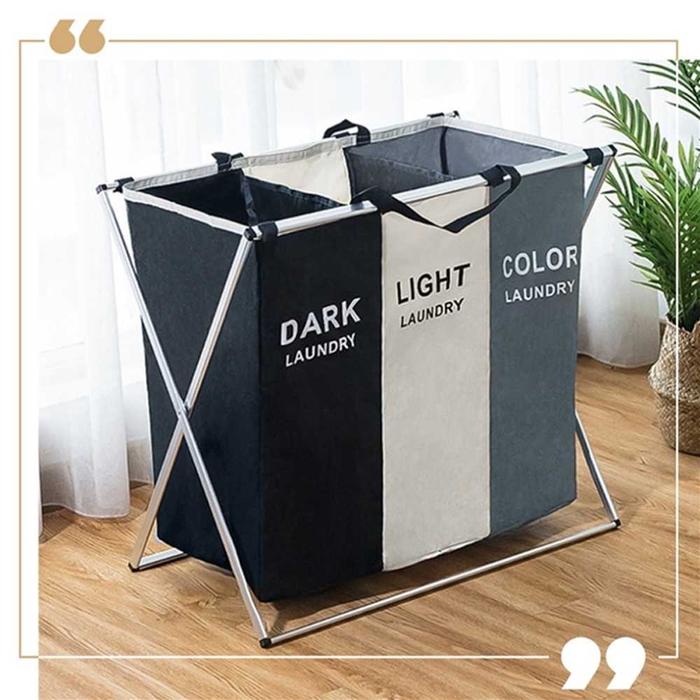 Gambar KERANJANG TEMPAT CUCIAN BAJU PAKAIAN BERSIH KOTOR LAUNDRY BAG BESAR dari BStore id Official undefined Tokopedia