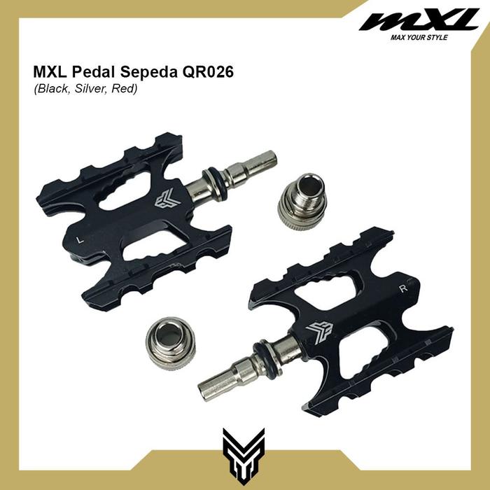 Gambar MXL Pedal Sepeda QR 026 Bicycle Pedals Alloy Stainless MTB Road Bike - Black dari MXL Sports Indonesia Kota Administrasi Jakarta Selatan Tokopedia