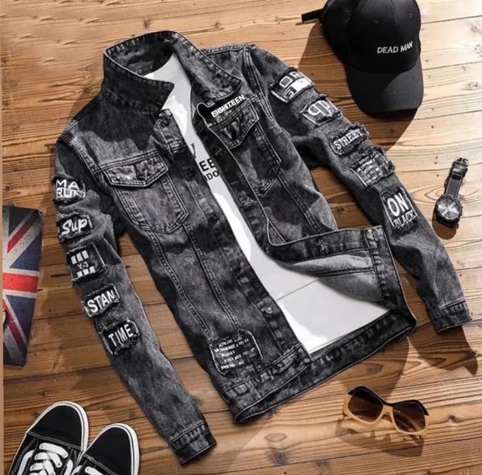 Gambar Jaket Jeans Denim Kekinian / Kombinasi / Jaket Jeans Denim Pria 84 - TEMPEL NEW, L dari Bibiang store undefined Tokopedia