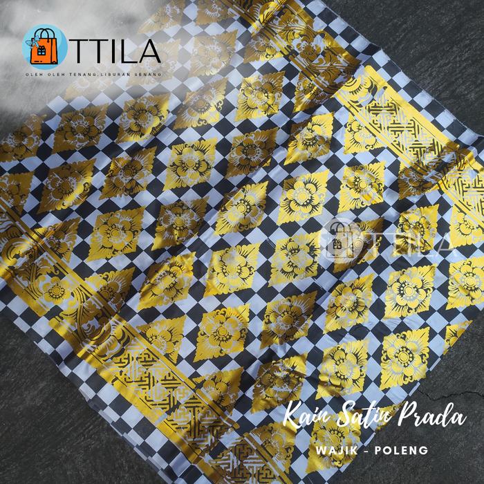 Gambar Kain Prada Bali Satin Emas Motif Wajik Pakaian Adat Tari Bali-Ottila - Poleng, 1 meter dari Ottila undefined Tokopedia
