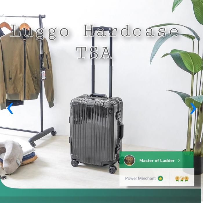 Gambar Luggo Koper Colt 20 Inch standart TSA Polycarbhonate Anti gores Black dari Master of Ladder undefined Tokopedia