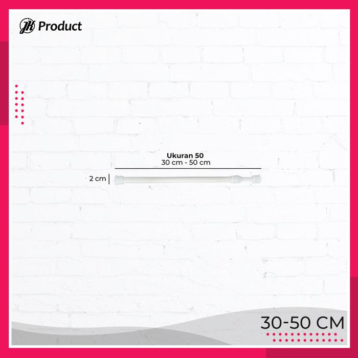 Gambar Tiang Gantungan Gorden Panjang Fleksibel Portable Tanpa Paku - 30-50 cm dari JK Product Store undefined Tokopedia