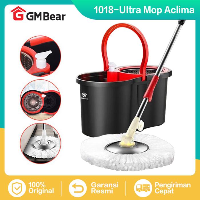 Gambar GM Bear Alat Pel Lantai Praktis 1018 - Ultra Spin Mop Aclima Black - 1018 Hitam dari GM Bear undefined Tokopedia