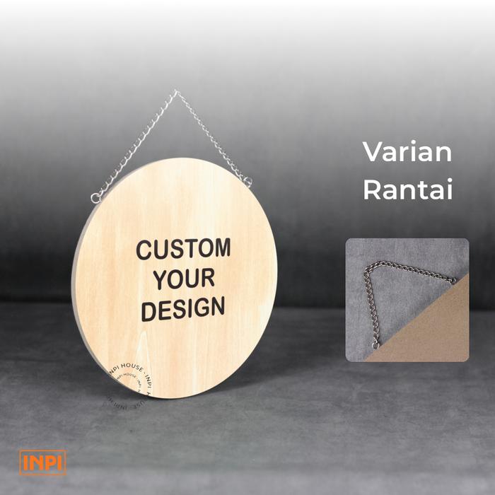 Gambar Sign Custom Request Tulisan Gambar Desain Motif Kayu / Lainnya - INPI HOUSE - rantai 1 sisi, 20cm dari INPI House undefined Tokopedia