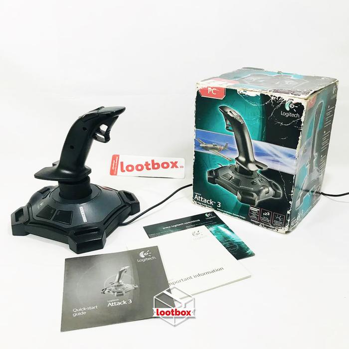 Gambar Joystick Flightstick HOTAS Flight Simulator Logitech Attack 3 [SECOND] - Grade S dari LootboxID undefined Tokopedia
