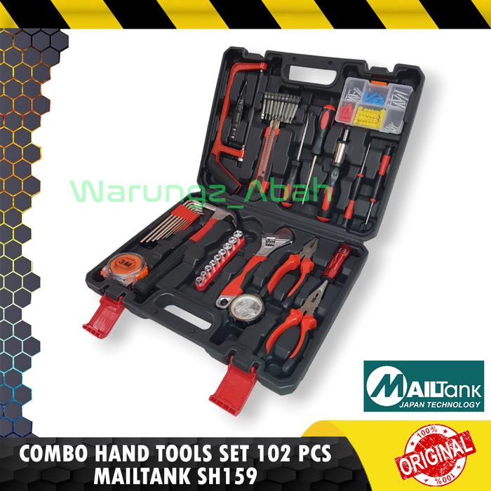 Gambar HAND TOOL BOX TOOLBOX TOOLSET TOOLS TOOLKIT SET 102 PCS MAILTANK SH159 dari WarungzAbah undefined Tokopedia