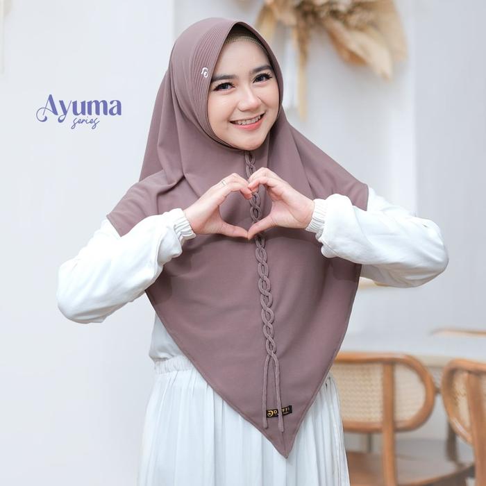 Gambar Hijab instan Tali kepang Daffi Series Ayuma - plum grey dari Daffi hijab mojokerto undefined Tokopedia