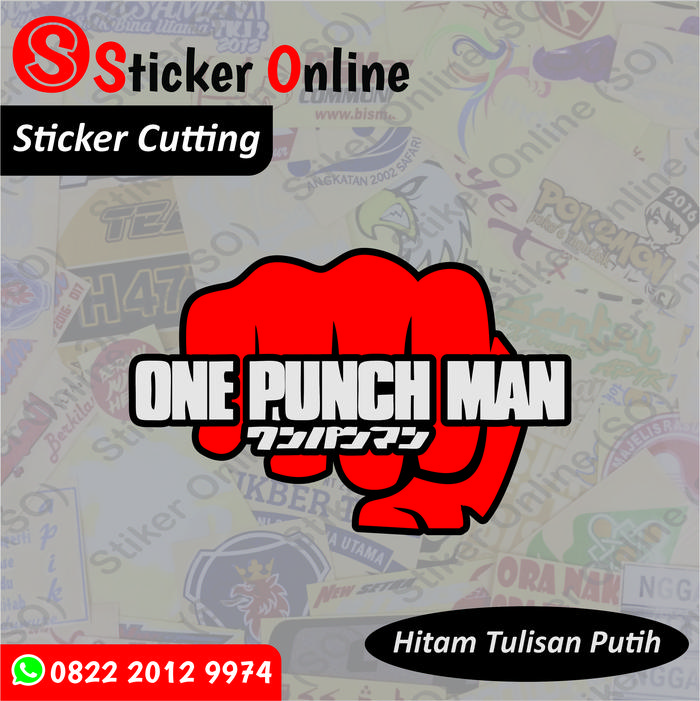 Gambar Stiker One Punch Man | Sticker Cutting Saitama Motor Mobil - TulisanHitam dari Sticker Online SO undefined Tokopedia