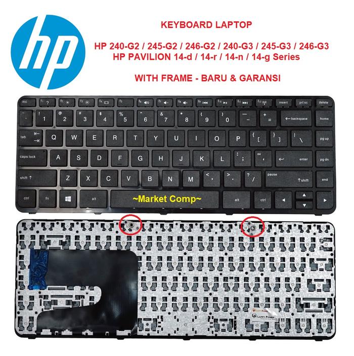 Gambar Keyboard Laptop HP Pavilion 14-n055tx 14-n055sa 14-n059tx 14-n060tx - Frame dari Market Computer_NEW undefined Tokopedia