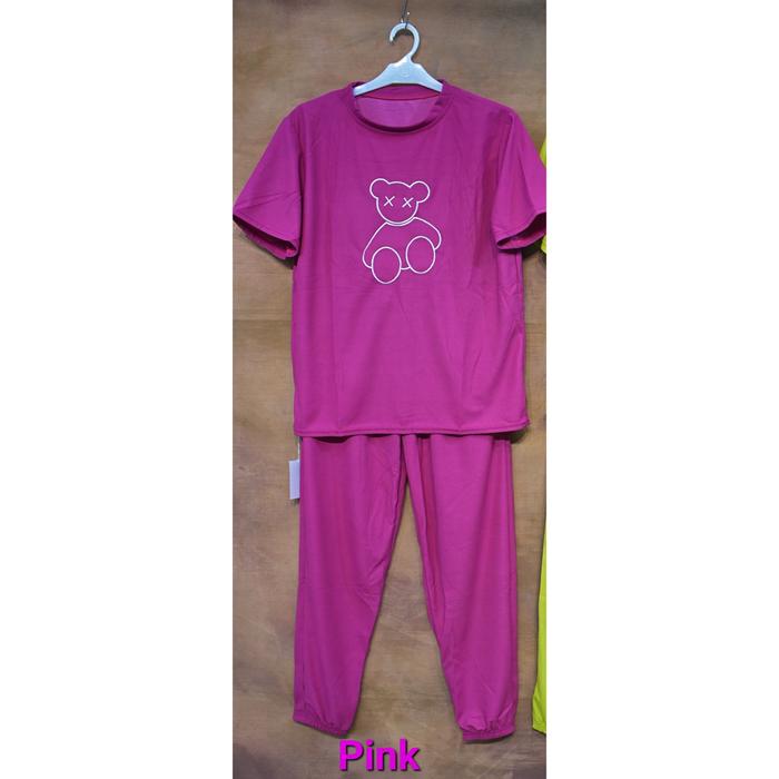 Gambar Kemeja wanita import bangkok / kaos celana wanita 1 set - Pink dari annacollectionyl undefined Tokopedia