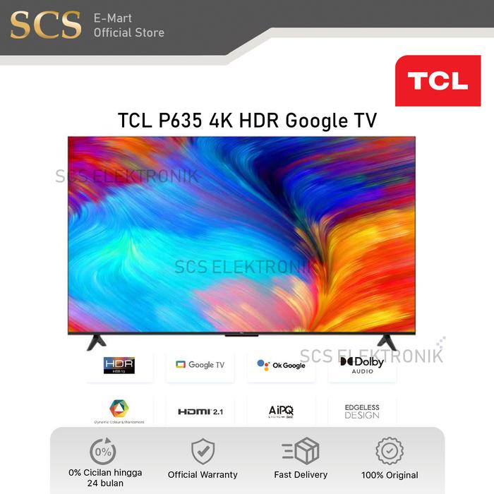 Jual TCL 65P635 Android Google TV 4K UHD HDR Smart TV P635 - Kota Medan ...