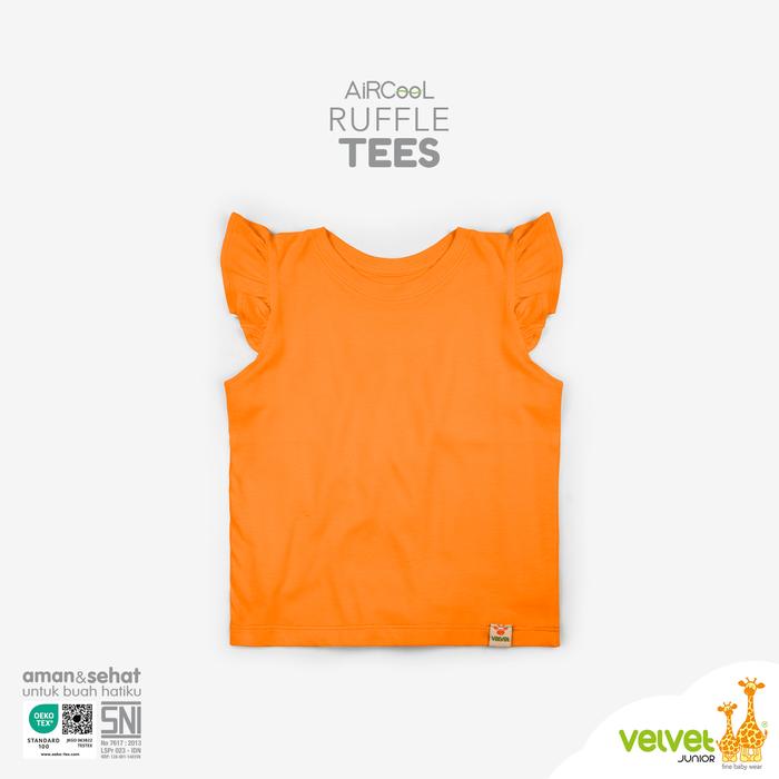Gambar Velvet Junior Kaos Anak Perempuan - Ruffle Tees - Sun Orange - Sun Orange, 2 - Usia 2-3 th dari VelvetJunior_NEW undefined Tokopedia