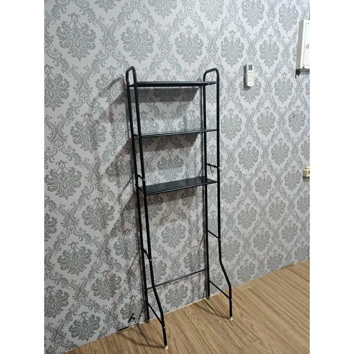 Gambar Rak Toilet Serbaguna/Rak toilet Besi Anti Karat/Rak Portable/HITAM - HITAM NEW dari Shenar Collection undefined Tokopedia