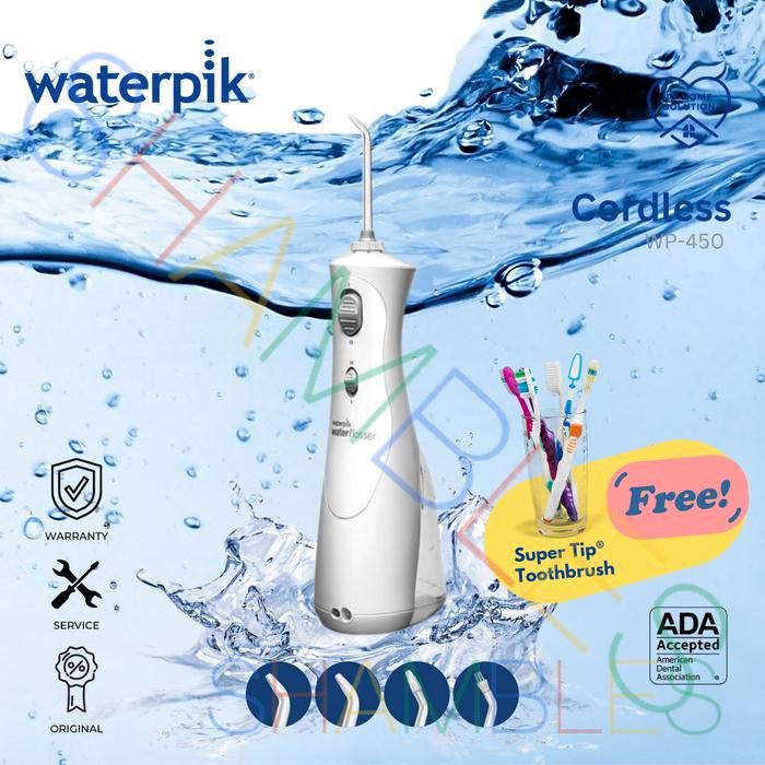 Gambar Waterpik Cordless WP450 Portable Dental Jet Semprot Gigi Flosser To Go dari Shambles Online undefined Tokopedia