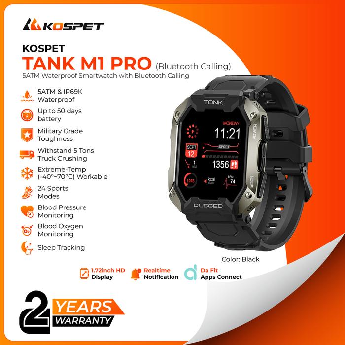 Gambar Kospet Tank M1 Pro Rugged Smartwatch - Black dari kospet.indonesia undefined Tokopedia