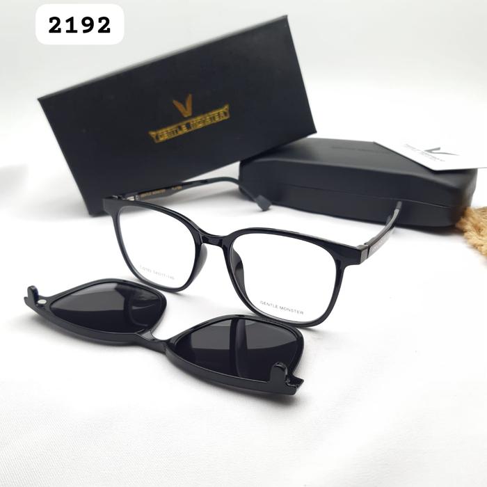 Gambar Kacamata Pria Clip On Kotak Besar Citi Eyewear 2192 Lentur Ringan - Hitam glossy dari Optik Citi Eyewear undefined Tokopedia