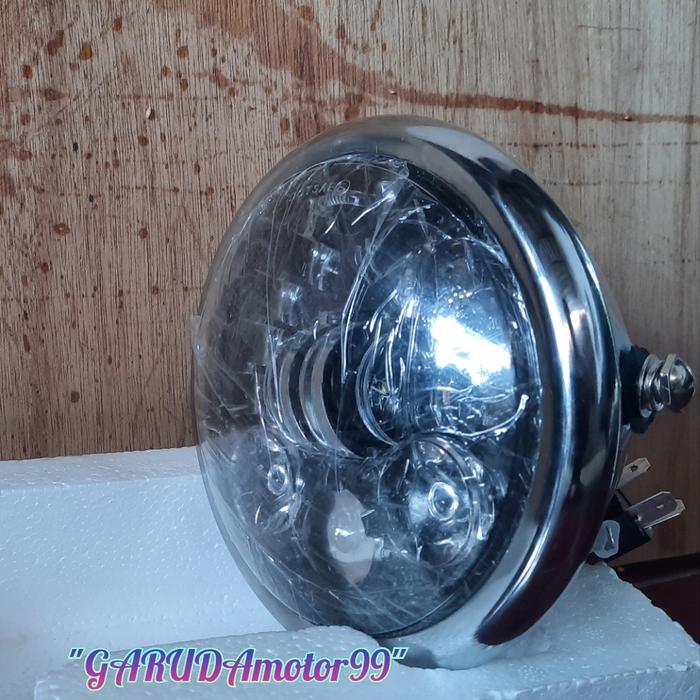 Gambar lampu depan daymaker 5.75 inc dan 7 plus batok ilegan pnp cb gl 100 - lampu + batok dari GARUDAmotor99 undefined Tokopedia