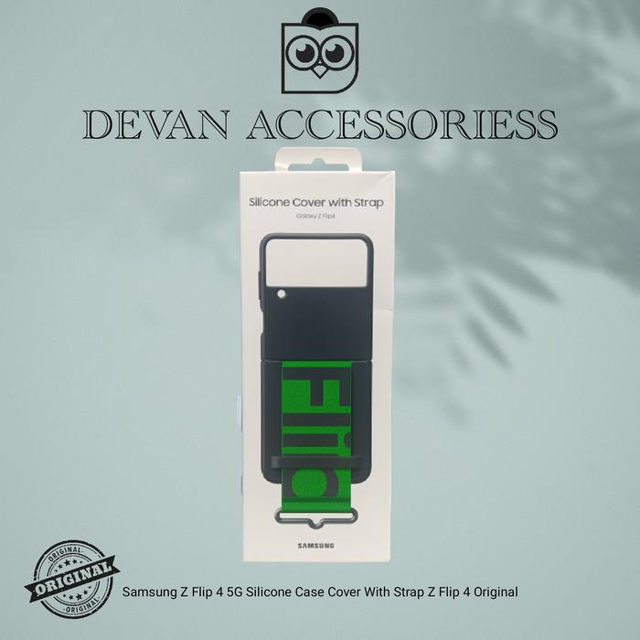 Gambar Samsung Z Flip 4 5G Silicone Cover With Strap Z Flip 4 Case Original - Hitam dari DEVANACCESSORIES undefined Tokopedia