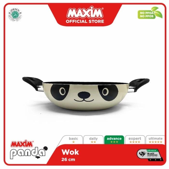 Jual Maxim Panda Wajan Penggorengan Anti Lengket 26 cm Wok Kab
