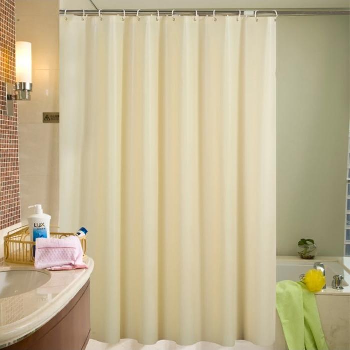 Gambar Shower Curtain 180x180 textile/Shower Curtain kain 180cm/ Korden putih - Ivory dari DUTA SANITARY23 undefined Tokopedia