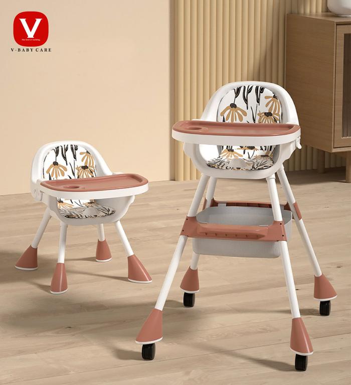Gambar V-BABY CARE Kursi Bayi Baby High Chair Portable Booster Seats - GA001 - GA001 BROWN dari VBABY.CARE undefined Tokopedia