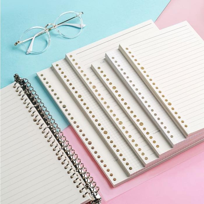 Gambar Loose Leaf A5 B5 A4 Refill Kertas Binder Isi 50 Lembar Isi Binder - book paper, garis a5 dari Squad Book undefined Tokopedia