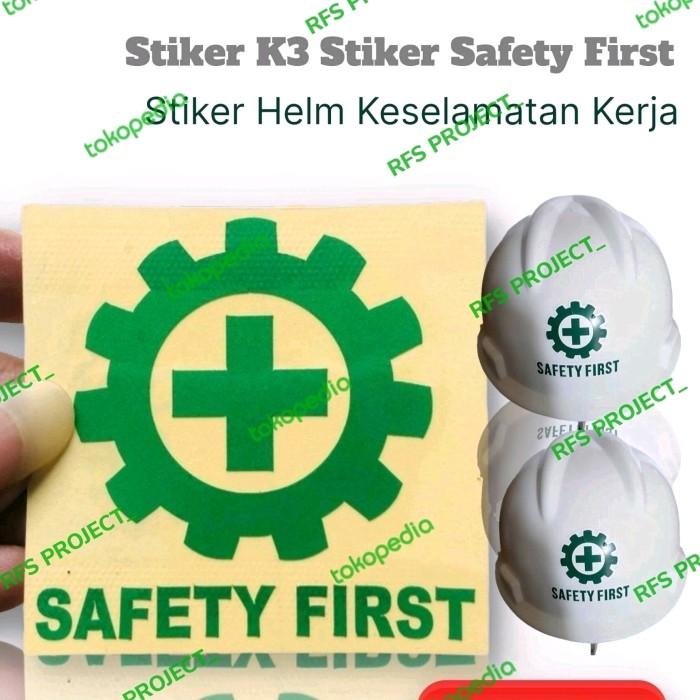 Gambar CUTTING STICKER LOGO K3 SAFETY FIRST - 5cm x 6,5cm dari RFS PROJECT undefined Tokopedia