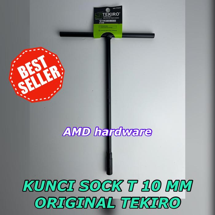Gambar KUNCI Sock T TEKIRO HANDLE SOCKET T 8 10 12 14 mm Lakoni Pro ecer sok set Japan standard CRV 8mm 10mm 12mm 14mm - TEKIRO T 10 MM dari AMD hardware undefined Tokopedia