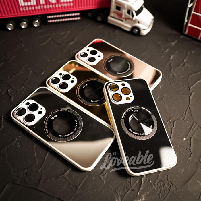 Gambar Mirror magsafe square case for 11 - 13 promax - Silver, 12 promax dari loveable_id undefined Tokopedia